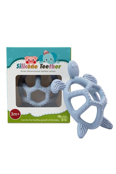 BabySnugg Silicone Teething Toy, Blue Frog