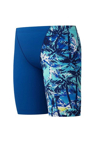 SPEEDO Allover Leg V Cut Jammer Boy's Swimmer Swimsuit Blue