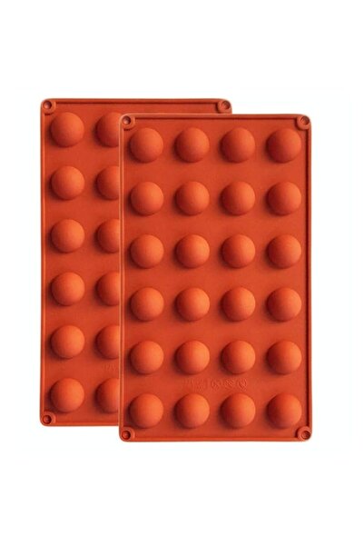 Generic قوالب سيليكون نصف دائرية من BUSOHA، ٢٤ تجويفًا - قالب فوندان صغير على...