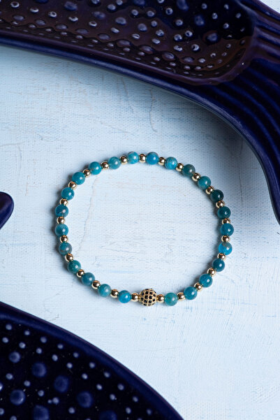 DENİZ Certified Apatite Natural Stone Bracelet