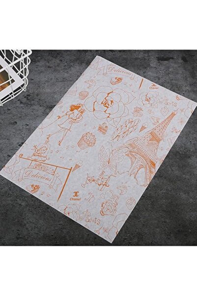 Generic YLmeet 100 قطعة من ورق تغليف الطعام بنمط المعجنات ورق الساندويتش حلوى...