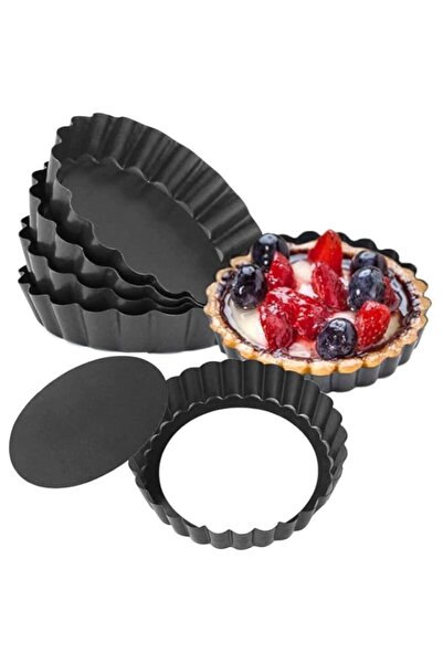 Generic قوالب تارت يو هوم مقاس 5 بوصات، صينية كيش صغيرة غير لاصقة، صينية تارت...