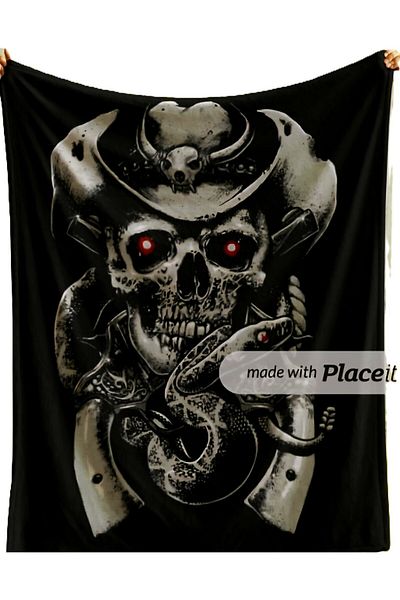 Elmas Dizayn 80X150Cm Bath&Beach&Sport Towel Quick Dry Water Absorbent Sand Holding Skull