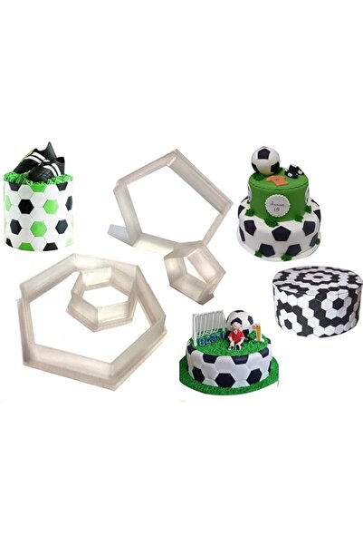 Generic قوالب بسكويت أوم لكرة القدم على شكل خماسي سداسي الأضلاع لتزيين الكيك ...