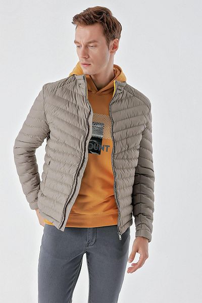 Morven Light Gray Water Repellent Windproof Dynamic Fit Relaxed Fit Puffer Jacket