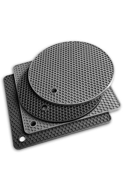 Generic PawPawU® Silicone Trivet Mat, Heat Resistant Kitchen Hot Pot Holder Pad 4 Pack, Non Slip Countertop
