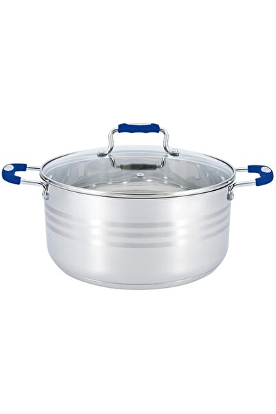 Generic طاجن ويلسون من الفولاذ المقاوم للصدأ بمقبض سيليكون أزرق gs-020