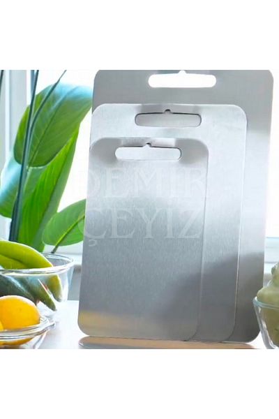 Demir Çeyiz Dmr Life 3 Size 18/10 Stainless Steel Antibacterial Cutting Board |   Buy 3 Pay 2 Deal!