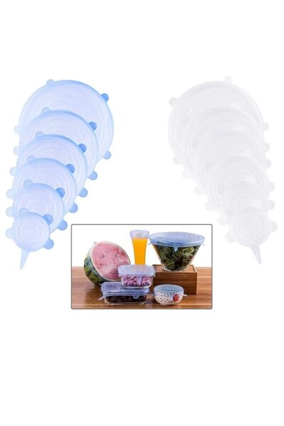 Generic Santo Silicone Stretch Lids, Reusable Durable and Expandable Lids to ...