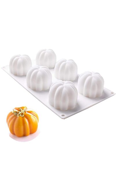 Generic قالب سيليكون على شكل قرع من إيكودون، 6 تجاويف، صينية خبز كب كيك، قوال...