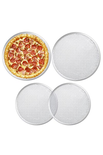 Generic ميلكاري، 4 قطع من شبكة بيتزا دائرية بدون درزات، قطعتين من شبكة بيتزا ...