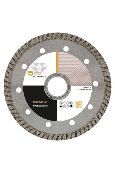 Smart Quality SQ - Diamond disc for cutting ceramics, and artificial stone, 125x22.23mm [MDCS-125-3]