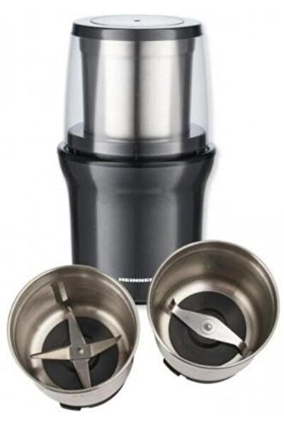 Heinner Ηλεκτρικός μύλος Gemmini 200 HCG-200 DGIX 2, 200 W, 70 g, Υγρή/Ξηρή άλεση, 2 δοχεία (Bl