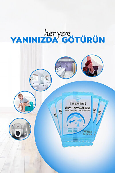 Soillium Hijyenik Tek Kullanımlık Klozet Kapağı Poşeti Kapak Örtüsü Pratik Seyehat Restaurant Hijyenik Örtü