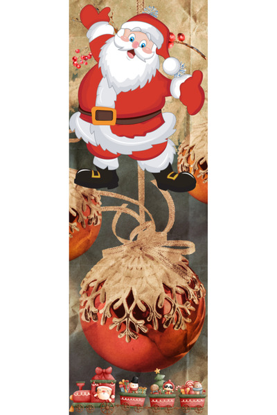 OEM Semn de Carte Craciun, 5x15 cm, 2 bucati, inspiratie colorata anii 80