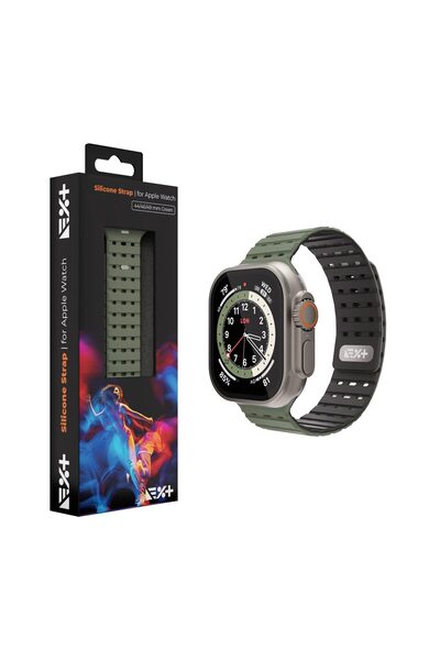 NOA Curea pentru Apple Watch 46/49 mm, Silicon, Verde