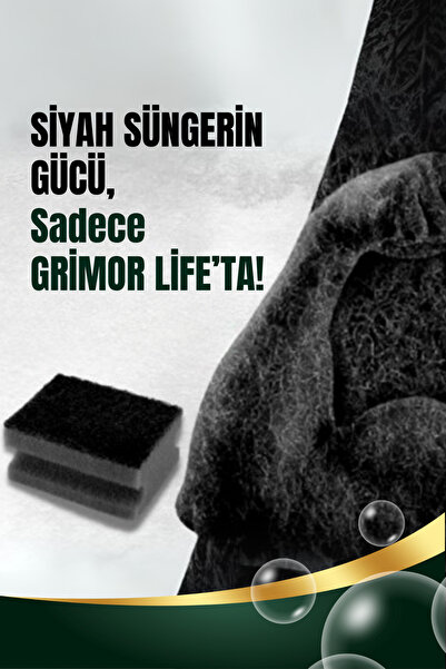 grimorlife 10 Pieces Slotted Black Glitter Dish Sponge – Durable Pinterest Cleaning Sponge Set with Special Texture