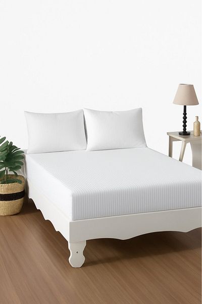 Mulberry 100% Cotton Fitted Sheet - Hotel Comfort, Stylish and Simple Design