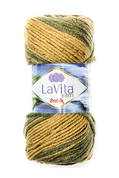 LaVita Yarn خيط تريكو يدوي باتيك 100% أكريليك 100 جرام (DG07 SKULENT)
