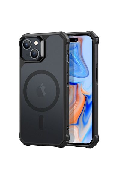 ESR Husa MagSafe pentru Apple iPhone 15, Air Armor Halolock, Grip Pro, U528, Neagra