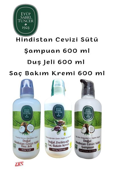 Eyüp Sabri Tuncer Coconut Shampoo + Shower Gel + Hair Care Conditioner