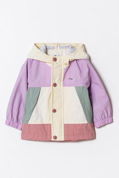 Verscon Girl's Hooded Lined Raincoat with Snap Fasteners and Zipper Closure 1 - 5 Years