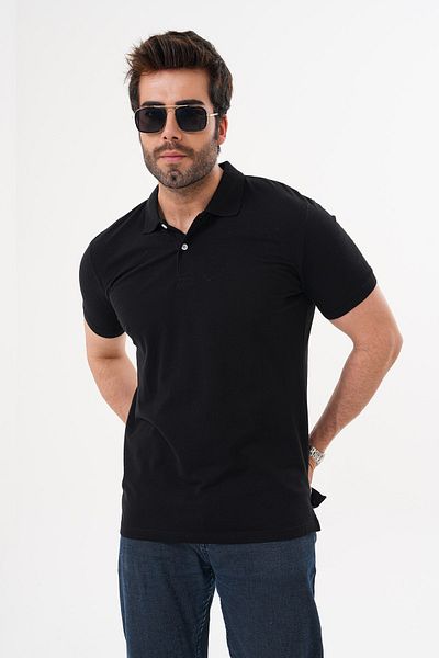 JANSO GROUP - Men's Polo Collar Tshirt Button Detail