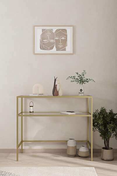 Dekoport İdil Dresuar Kahve Köşesi Temperli Kırılmaz Cam