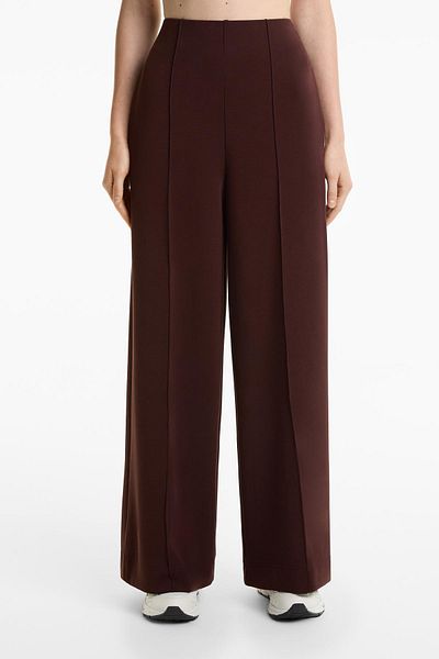 Oysho Straight-leg trousers with soft-touch modal and crease