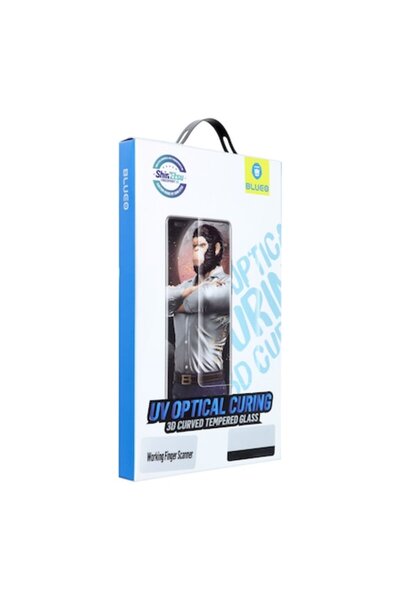 e-Eunoia Art Protector de ecran pentru Samsung Galaxy S24 Ultra S928, sticlă securizată, adeziv UV, potrivire precisă, 5D