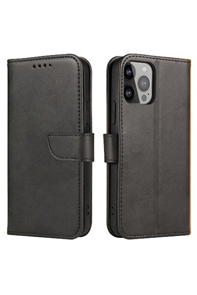 e-Eunoia Art Husă pentru Xiaomi Redmi Note 13 5G, portofel Marva, Grip Pro, neagră