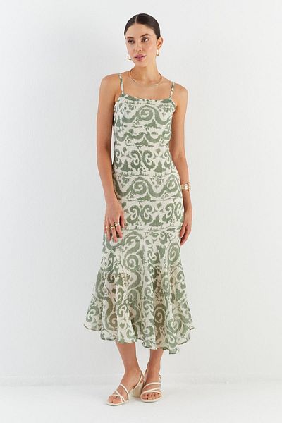 Shopping Shop Rope Strap Dress Khaki