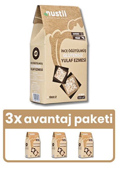 NUSTİL Glutensiz İnce Öğütülmüş Yulaf Ezmesi 300g X3