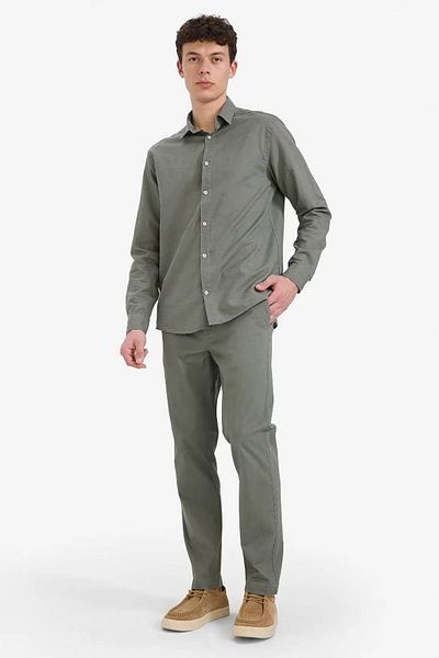 DeFacto Regular Fit Regular Cut Straight Leg Chino Khaki Men's Trousers D7349Ax/Kh398