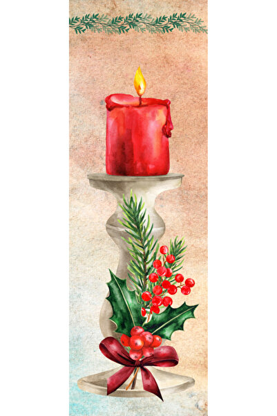 OEM Semn de Carte Craciun, 5x15 cm, 2 bucati, vintage ilustrat