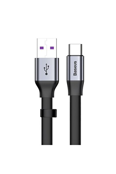 Baseus Cablu de date și încărcare USB-A la USB-C Simple, 40W, 0,23m, Gri
