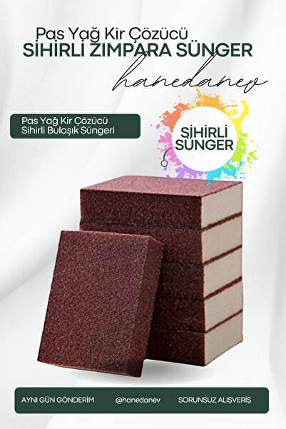 Hanedanev 1Pc Magic Sanding Dish Sponge Rust Oil Dirt Remover Magic Dish Spon...