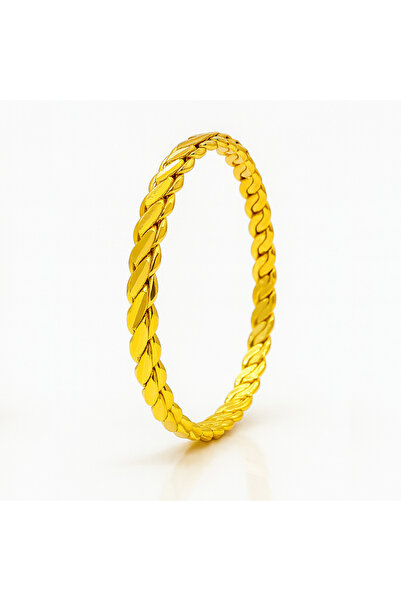 Parılda Accessories Altın Kaplama Kadın 3 Telli Adana Burması Bilezik