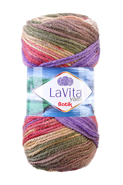 LaVita Yarn خيط تريكو يدوي باتيك 100% أكريليك 100 جرام (DG14 ALLIUM)