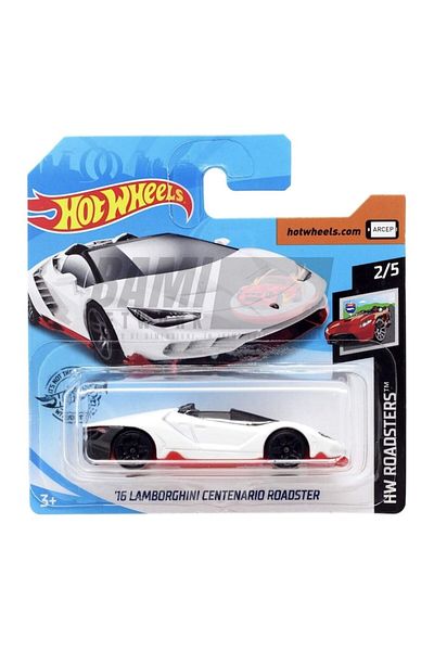 HOT WHEELS Masinuta Metalica Hot Wheels '16 Lamborghini Centenario Roadster, Colectia 2020, Alb, 1:64