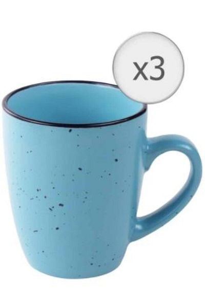 Heinner Set Cană ELECTRA HR-WDF-3543, Ceramic, 354 mL, 3 Pieces (Blue/Black)