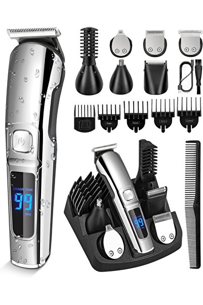 SKY TOUCH SKY-TOUCH Beard Trimmer & Hair Clipper for Men, 13-Piece All-in-One Grooming Kit, Electric Shaver, N