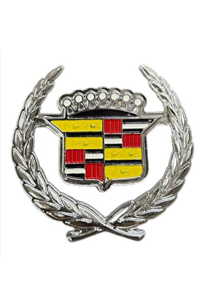 OTO SÜSLEN İSTANBUL Kendinden Yapışkanlı Metal Döküm Arma Cadillac 8cm