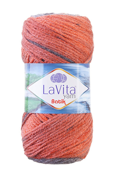LaVita Yarn Ață de tricotat manual Tie-Dye 100% acril 100gr (DG08 ORCHID)