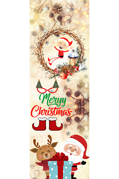 OEM Semn de Carte Craciun, 5x15 cm, 2 bucati, vibe retro de sarbatori