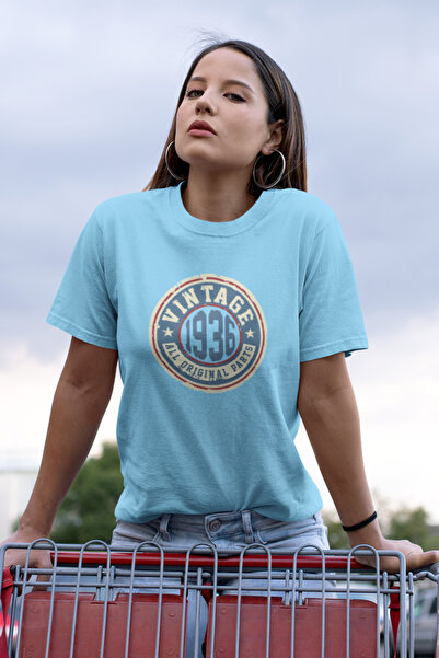 Butik Vintage εμπριμέ / Γυναικείο πολύχρωμο T-Shirt 100% Βαμβάκι Κανονική εφα...