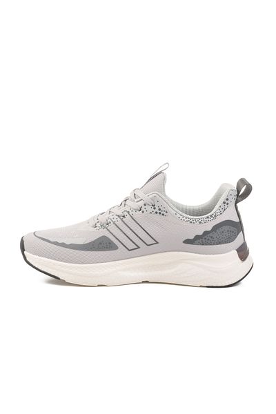 Pierre Cardin Gray Lightweight Flexible Lace-Up Men's Sports Shoes Pci-11067 m