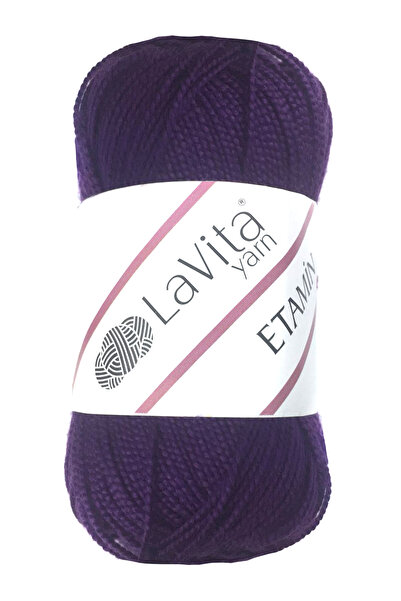 LaVita Yarn Etamin El Örgü İpi %100 Akrilik 30gr (9748 MÜRDÜM)