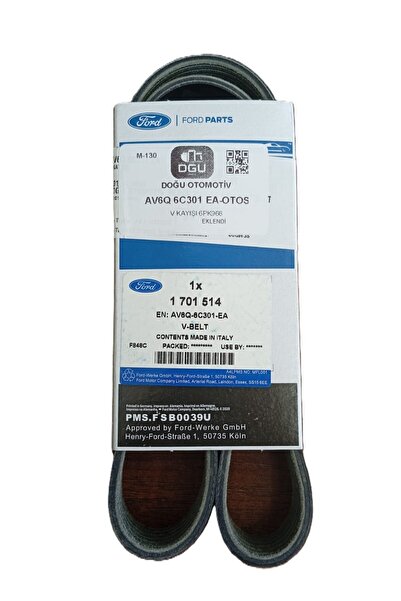 OTOSAN FORD FOCUS / C-MAX / COURİER - 1.5 - 1.6 TDCİ DİZEL DEVİRDAİM V KAYIŞI AV6Q 6C301 EA - 6PK966
