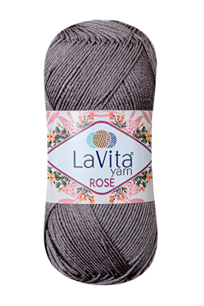 LaVita Yarn Fir de tricotat manual Rose 100% acrilic 100gr (6126 GRI ÎNCHIS)